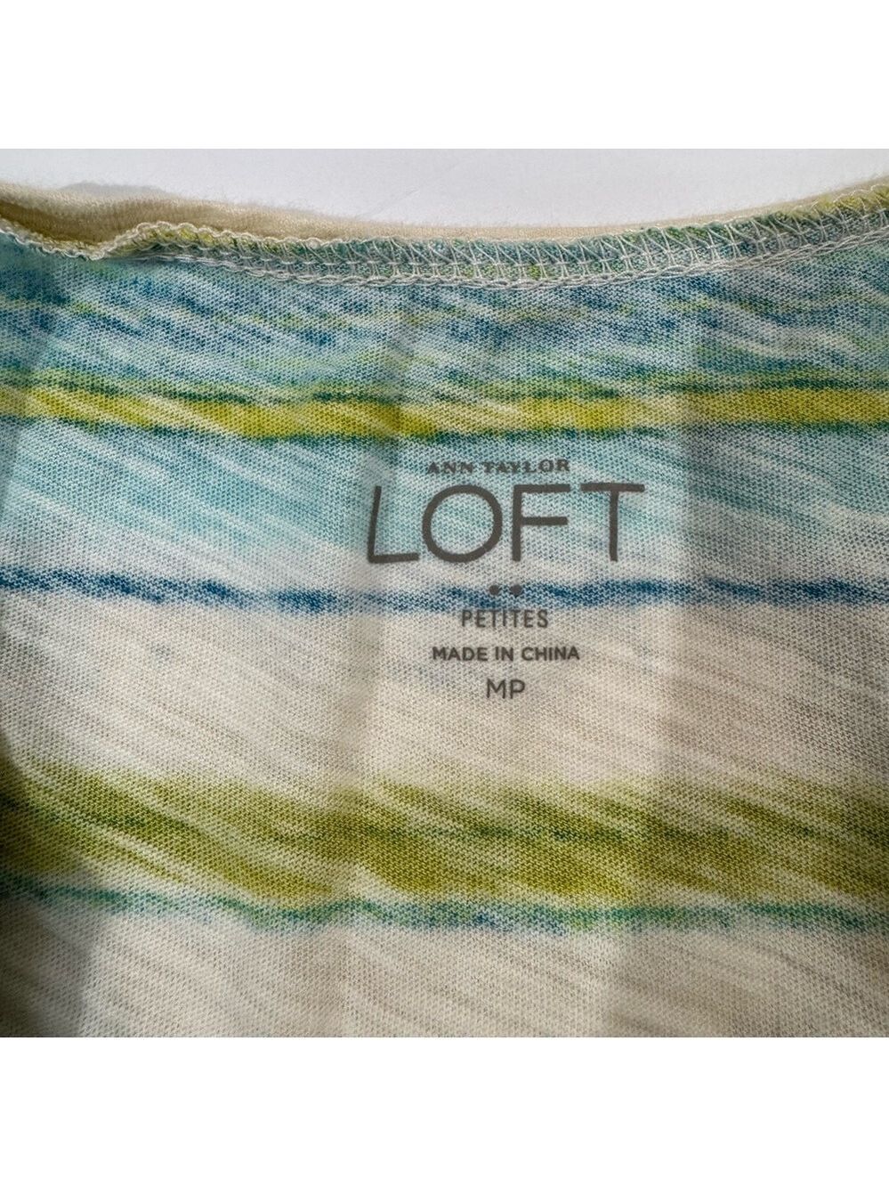 LOFT Smocked Striped Top MP - Picture 5 of 6